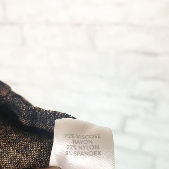 J.Jill Ponte Check Pattern Pull-on Leggings Black/Acorn Ankle Length - Picture 5 of 5